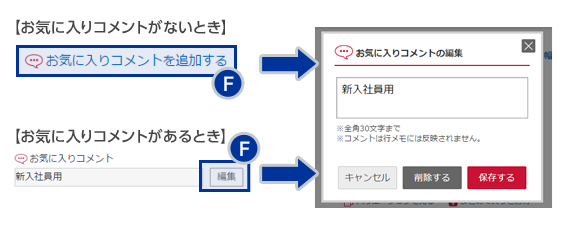 お気に入りのコメント